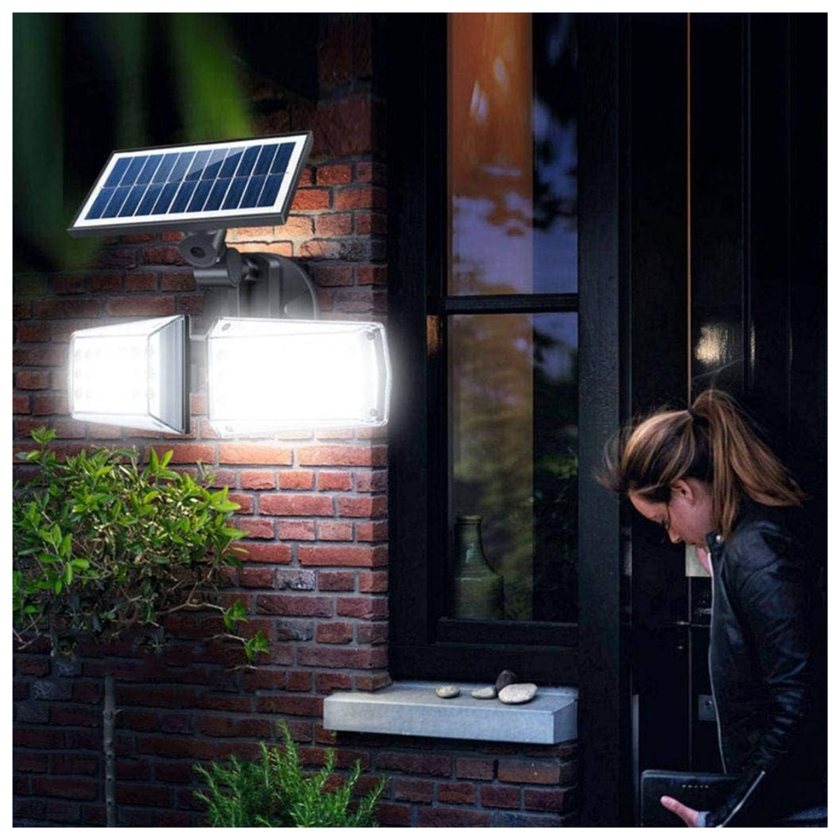 Doble Lampara Ancha LED Solar