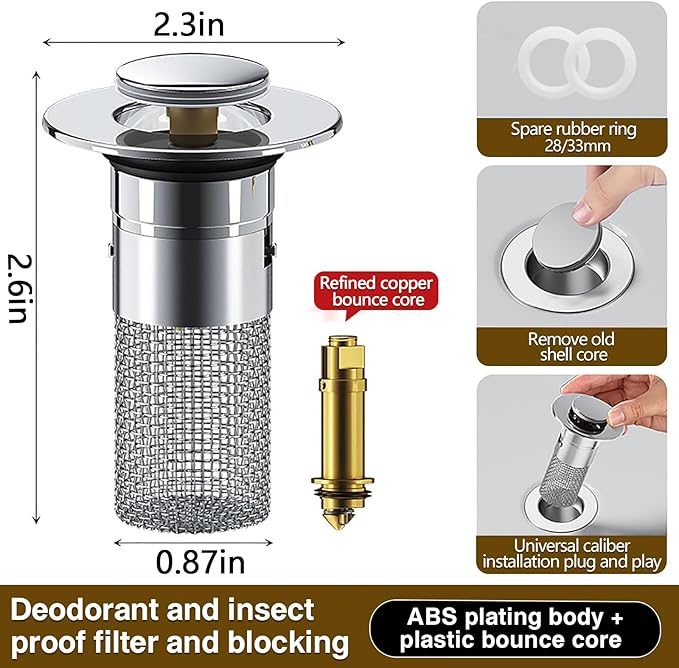 Pack 2 Tapon Filtrador Desagues