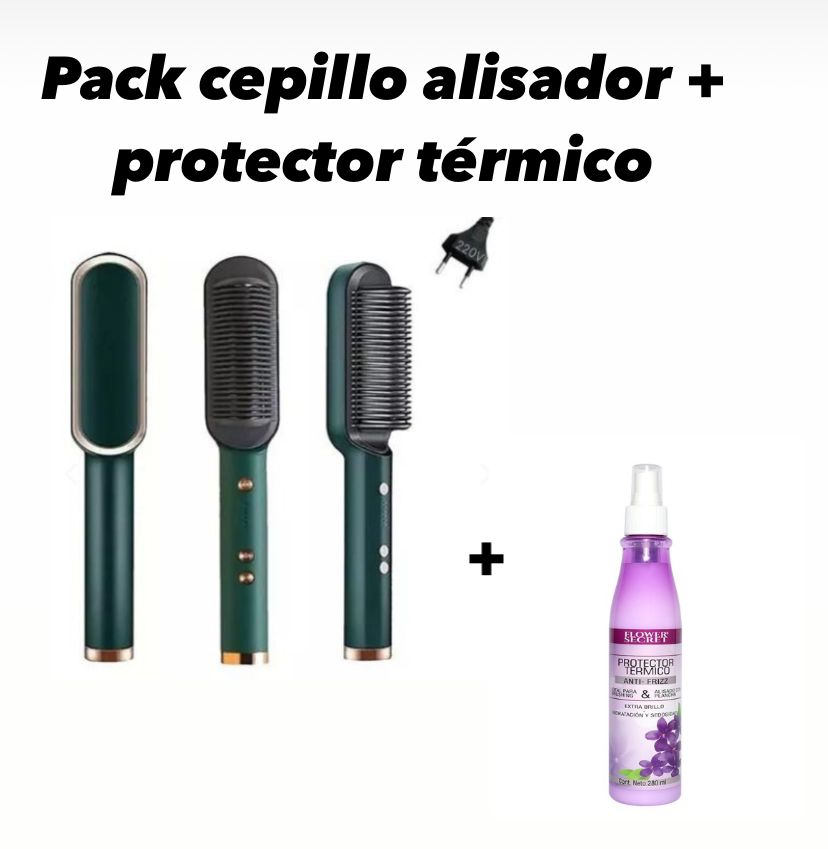 Pack cepillo alisador + protector termic